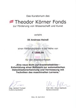 Theodor-Körner Award 2012